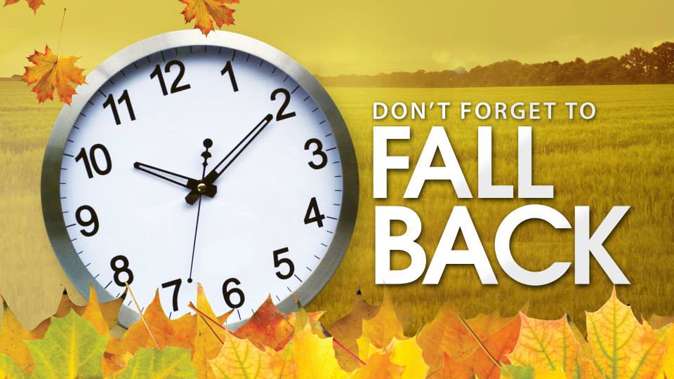 Don’t forget…time change Nov. 2
