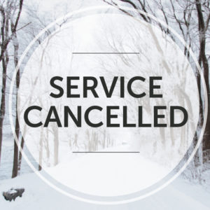 Worship Serviced Cancelled – Stay Safe and Warm
