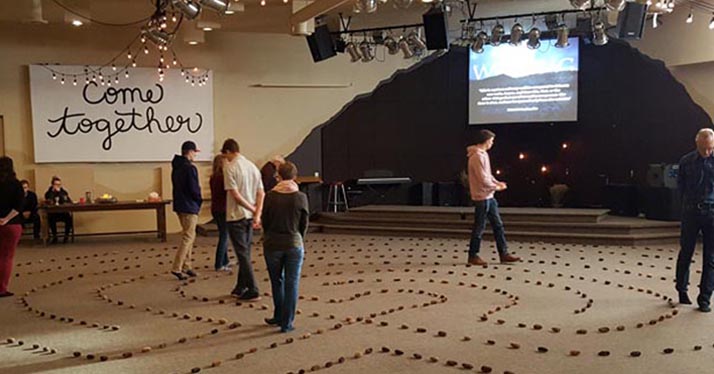 Join us for Labyrinth Worship Sunday, March 27th 10:00 am – 12:00 pm