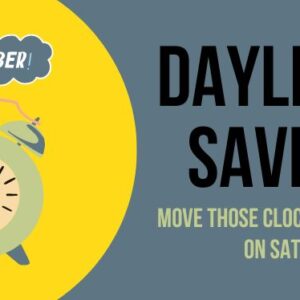 Daylight Savings – This Weekend