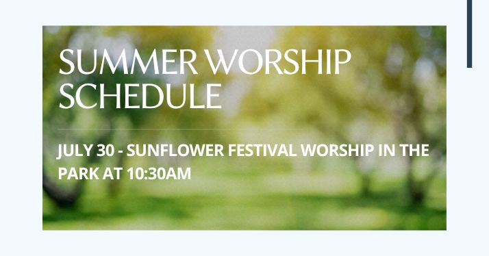 This Sunday: Sunflower Festival Worship