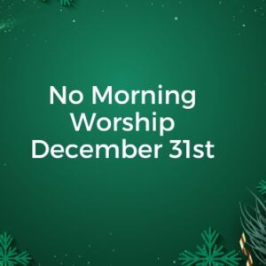 This Sunday: No Worship