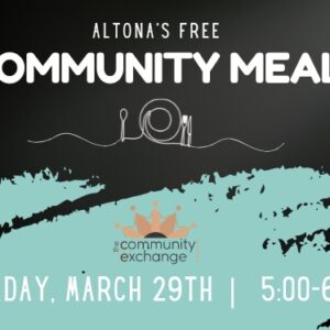 Next Community Meal – March 29th – This Saturday!