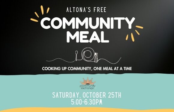 Next Community Meal – October 25th – This Saturday!
