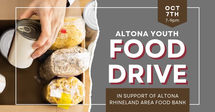 Altona Youth Food Drive – October 7th Altona Youth Food Drive – October 7th